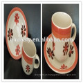 Conjunto de taza y platillo de café de porcelana de moda Conjunto de taza de platillo de taza y platillo de cerámica